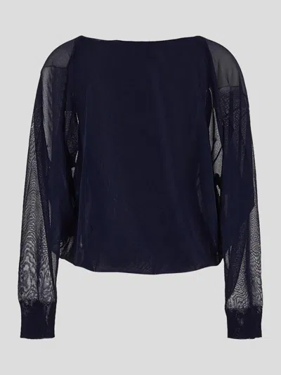 Alaïa Alaia Folded Cardigan In Blue