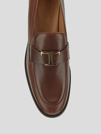 Tod's Flat Shoes In Brown