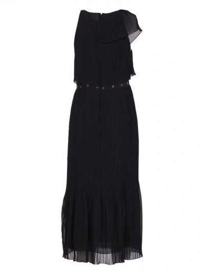 Shop Giamba One Shoulder Mid Dress In Black