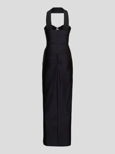 Mvp Wardrobe Luna Cut Out Midi Dress In Black