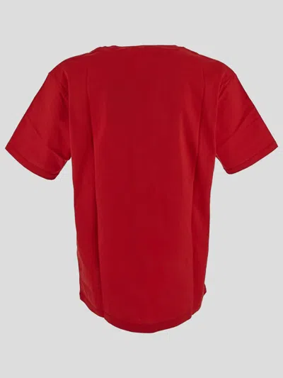 Valentino Crewneck Graphic Print T-shirt Logo In Red