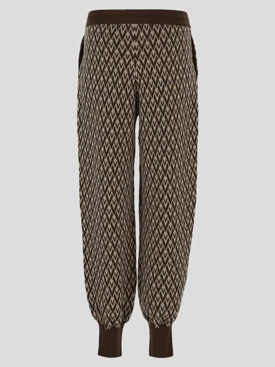 Valentino Chevron-pattern Drawstring Trousers