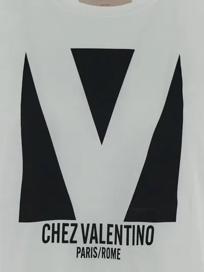 Valentino Mens Avorio Logo-print Crew-neck Cotton-jersey T-shirt In White