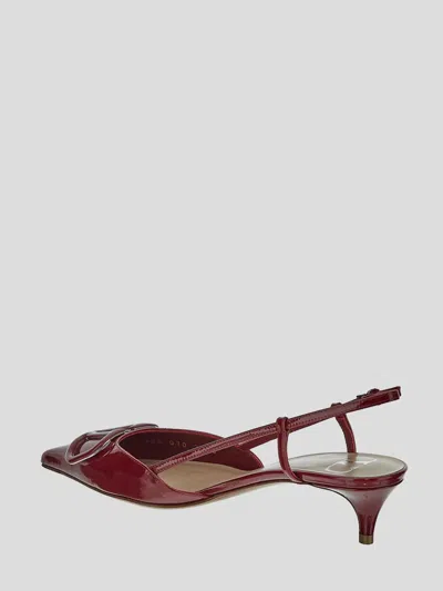 Valentino Red Vlogo Signature Slingback Heels