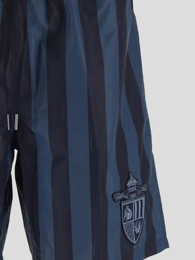 Fendi Pequin Nylon Swim Boxer In Blue