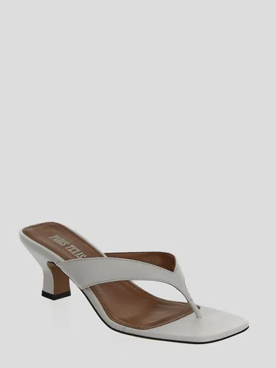 Paris Texas Portofino Embossed Mules In White