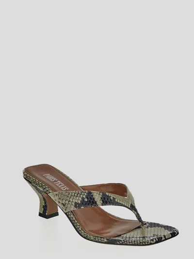 Paris Texas Snakeskin Mules