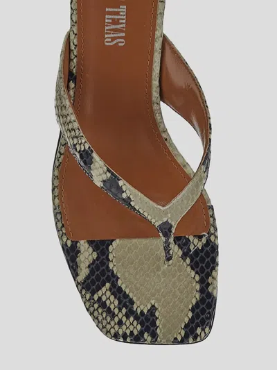 Paris Texas Snakeskin Mules