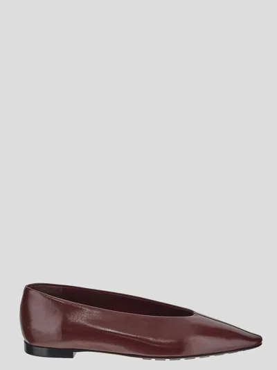 Bottega Veneta Ballerine Sofia In Burgundy