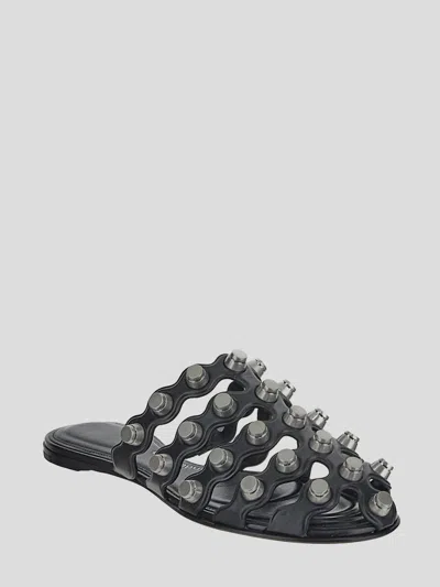 Alexander Wang Black Leather Sandals In Black