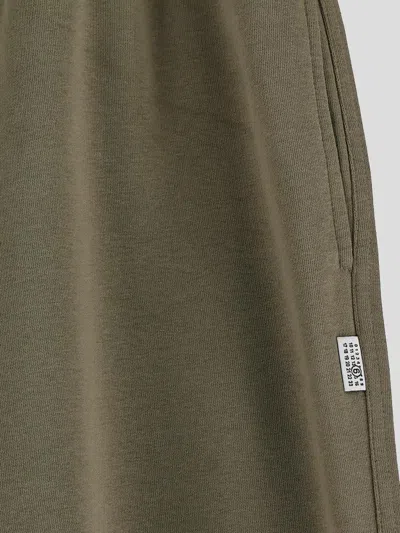 Mm6 Maison Margiela Green Tucked Sweatpants In Green