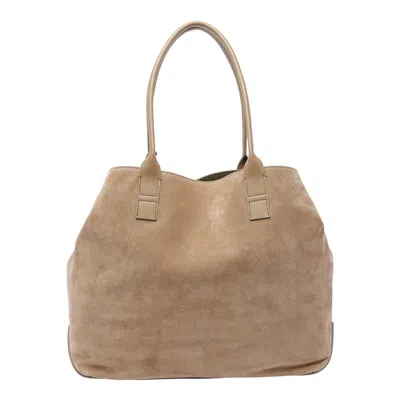 Hogan Double Strap Tote Bag With Suede Finish