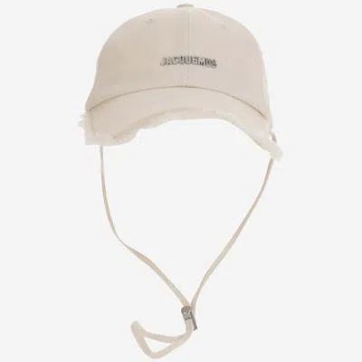Jacquemus Jacquemu La Casquette Artichaut Fringe Baseball Cap In White