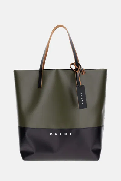 Marni Borsa Shopping In Tela Bicolor  Uomo