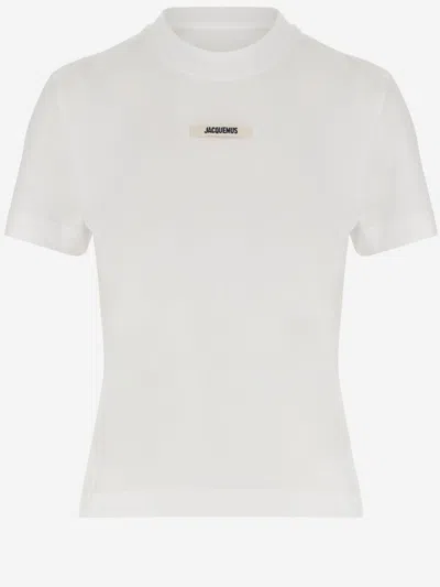 Jacquemus Relaxed Fit Crew-neck T-shirt With Front Print In White