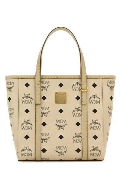 Mcm Mini Tony Printed Canvas Tote Bag In Neutral
