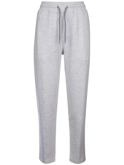 Brunello Cucinelli Light Grey Cotton Blend Sweatpants In Gray