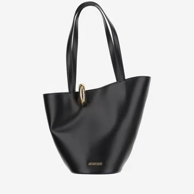Jacquemus The Medium Bambola Asymmetric Leather Bucket Bag