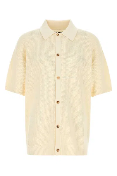 Amiri Men Cream Crochet Shirt