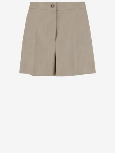 Pinko Penny Elegant Shorts With Side Pockets In Brown