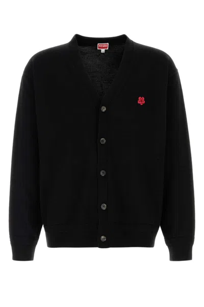 Kenzo V-neckline Cuffs And Hem In Ribbing