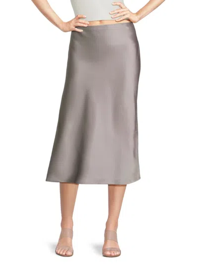 Alice And Olivia Women's Maeve Satin A-line Midiskirt