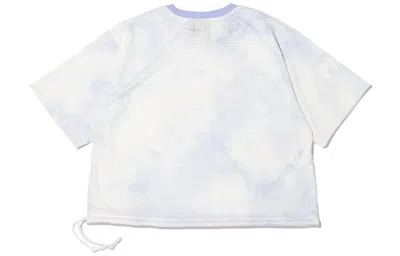 Nike (wmns)  Sportswear Icon Clash Tie Dye Printing Mesh Breathable Round Neck Short Sleeve Light Pur In White