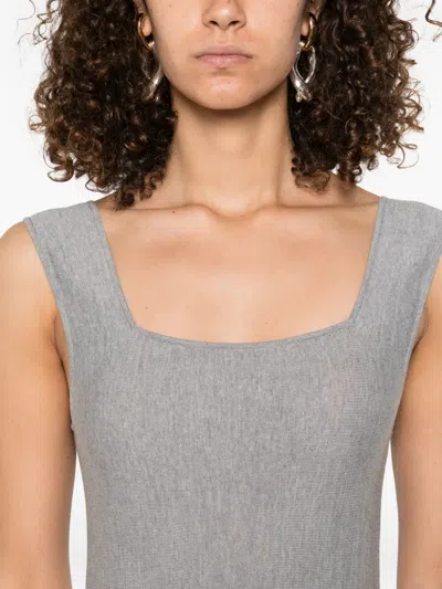 Khaite Jodie Square-neck Sleeveless Maxi Dress