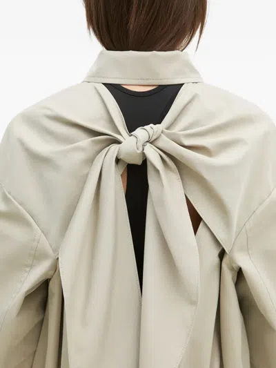 Undercover Tie-back Zip-front Jacket In White