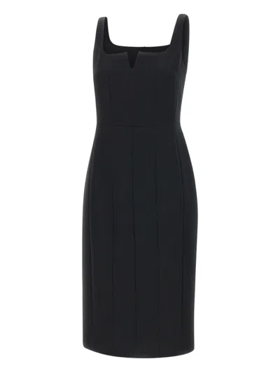 Max Mara Etruria Square-neck Sleeveless Dress In Black
