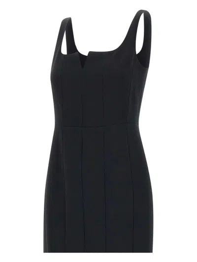 Max Mara Etruria Square-neck Sleeveless Dress In Black
