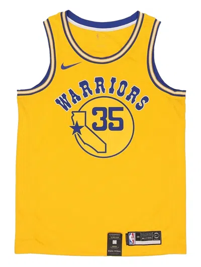 Nike Nba Golden State Warriors "yellow- Durant Gold Hardwood Classics " Jersey In Yellow