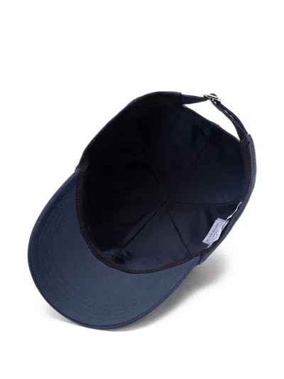 Givenchy Embroidered Cap With Curved Brim And Metal Buckle In Blue