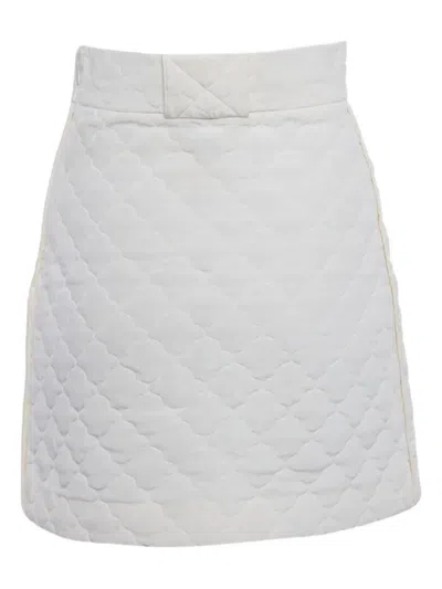 Pre-owned Fendi 2023 Quilted Silk Skirt