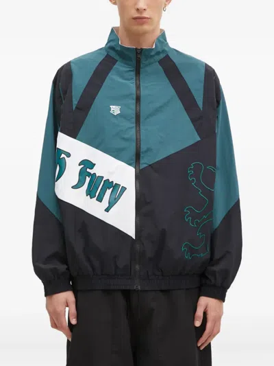 Neighborhood Panelled Lion-embroidered Jacket In Blue