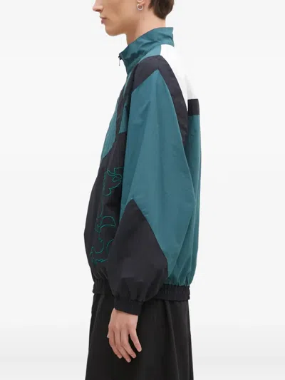 Neighborhood Panelled Lion-embroidered Jacket In Blue