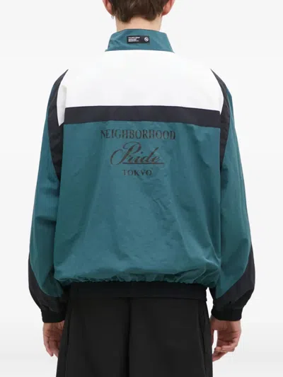 Neighborhood Panelled Lion-embroidered Jacket In Blue