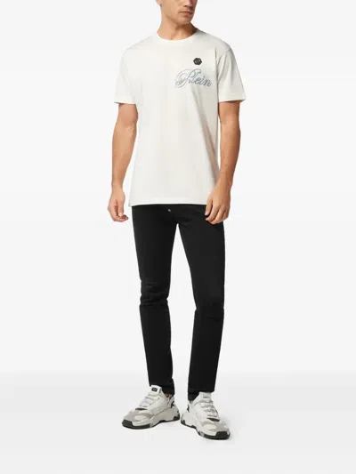 Philipp Plein Skull-print Cotton T-shirt In White