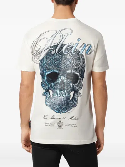 Philipp Plein Skull-print Cotton T-shirt In White