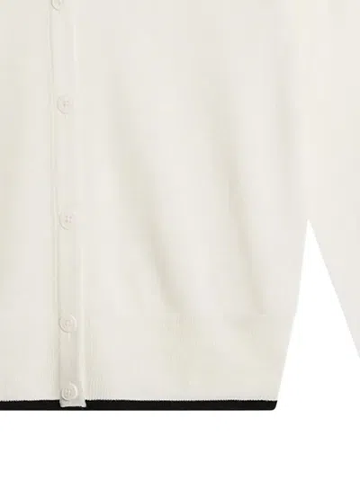 J. Lindeberg Knitted Buttoned Cardigan In White