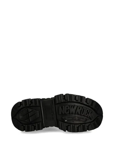 New Rock Lace-up Platform Boots In Black