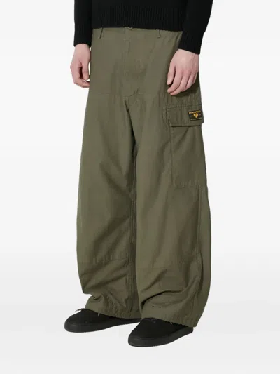 Human Made Logo-patch Trousers In Green
