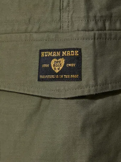 Human Made Logo-patch Trousers In Green