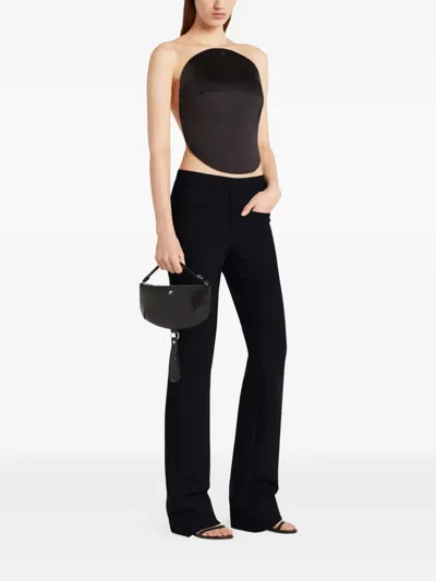Courrèges Half-moon Leather Shoulder Bag