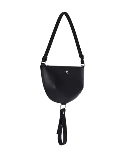 Courrèges Half-moon Leather Shoulder Bag