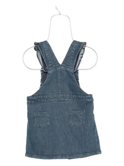 Tartine Et Chocolat Ruffled-straps Pinafore Dress In Blue