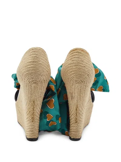 Pre-owned Gucci 145mm Wedge Espadrilles