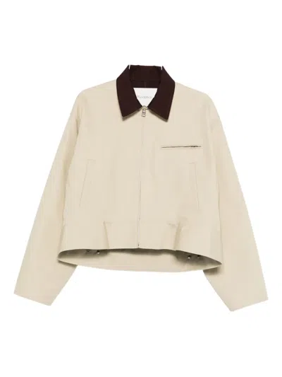 Jw Anderson Peplum-hem Jacket In Neutral