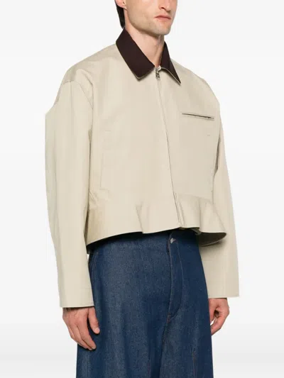 Jw Anderson Peplum-hem Jacket In Neutral