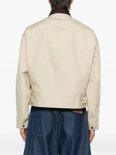 Jw Anderson Peplum-hem Jacket In Neutral